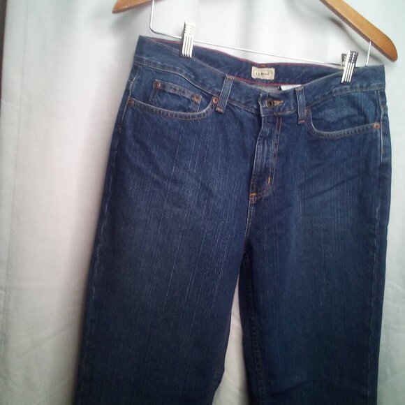 L. L. Bean Jeans 12 Reg Women Straight Leg Blue - Picture 7 of 16